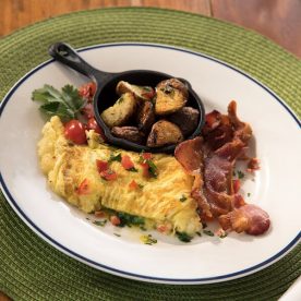 Breakfast at one of the best places to stay in Kennebunkport, Maine